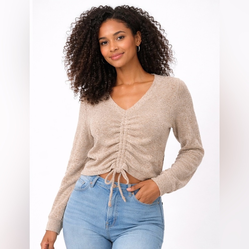🤎 NWT! Wild Fable Ruched Front Soft Sweater